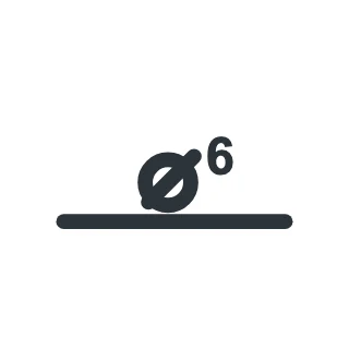 Symbool bundel van zes buizen
