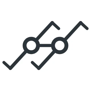 Symbool dubbele wisselschakelaar