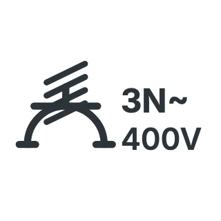 Symbool driefasig stopcontact