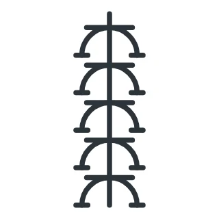 Symbool vijfvoudig stopcontact