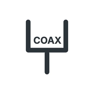 Symbool tv-aansluiting (coax)